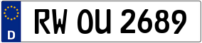 Trailer License Plate